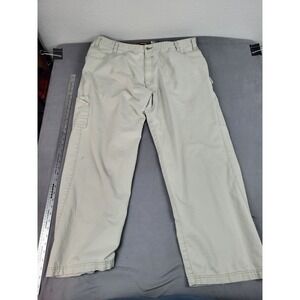 Vintage Y2k Levis Silver Tab Pants Men 42 32 (40 29) Brown Carpenter Work Logo‎